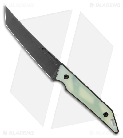 Jake Hoback Knives Goliath Fixed Blade Knife Jade G-10 (3.1" Black DLC)