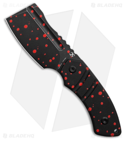 Kansept Knives Korvid S Fixed Blade Knife Black G-10/Zombie Blood(2.9" Black SW)