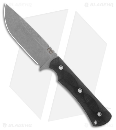 McNees Knives Ridge Runner Fixed Blade Knife Black G-10 (3.5" Stonewash)