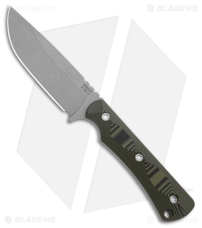 McNees Knives Ridge Runner Fixed Blade Knife Camo G-10 (3.5" Stonewash)