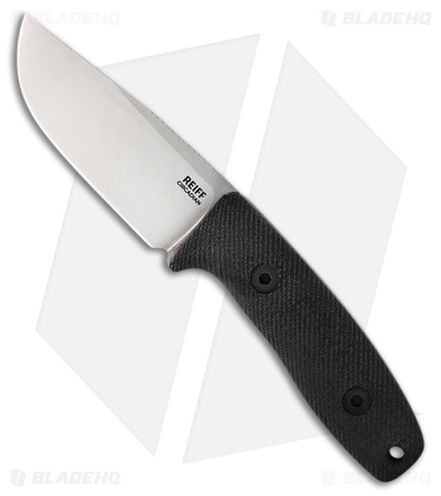 Reiff Knives Circadian Clip Point Fixed Blade Knife Black Micarta (3.3" SW)