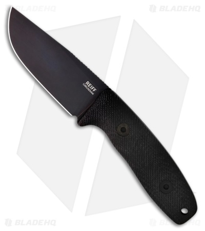 Reiff Knives Circadian Clip Point Fixed Blade Knife Black Micarta (3.3" DLC)