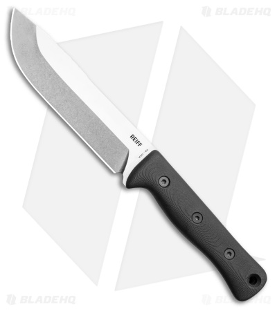Reiff Knives F6 Leuku Survival Knife Black G-10 Leather (6" SW MagnaCut) LH