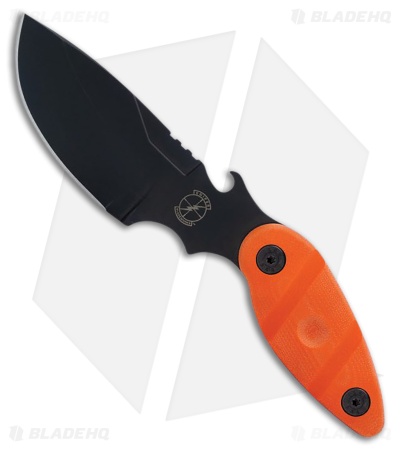 Sniper Bladeworks Skinner Fixed Blade Knife Orange G-10 (4.3" Black PVD)