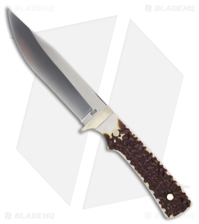 Uncle Henry 190UH Fixed Blade Knife Brown Staglon (5.25" Satin)