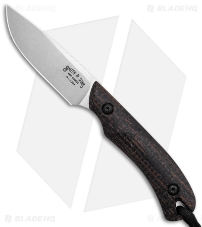 Smith & Sons Axiom MagnaCut Fixed Blade Knife Black/Brown Micarta (3" SW)