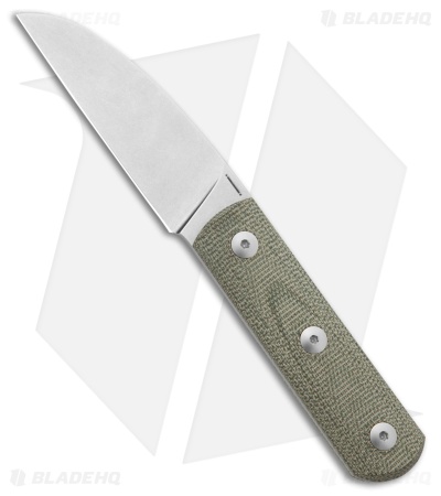 StraightLine EDC Ally Fixed Blade Knife Green Canvas Micarta (2.7