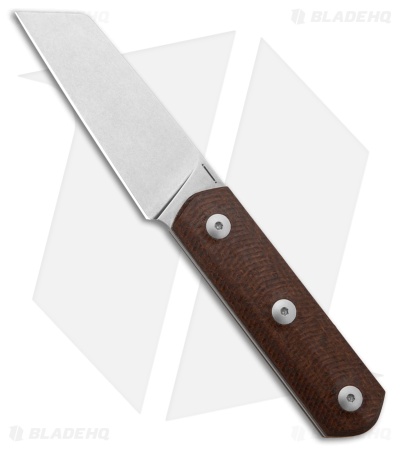 StraightLine EDC Erny Fixed Blade Knife Brown Burlap Micarta (2.7