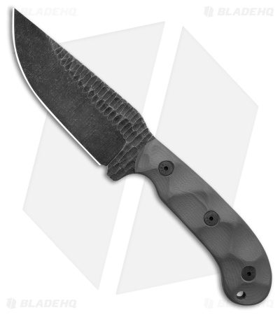 Stroup Knives GP1 Fixed Blade Knife Grey G-10 (4.4" Black SW)