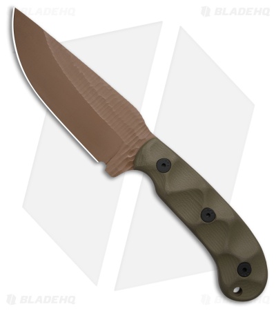 Stroup Knives GP1 Fixed Blade Knife OD Green G-10 (4.4