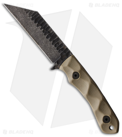 Stroup Knives GP3 Fixed Blade Knife Tan G-10 (4.25" Acid Wash)