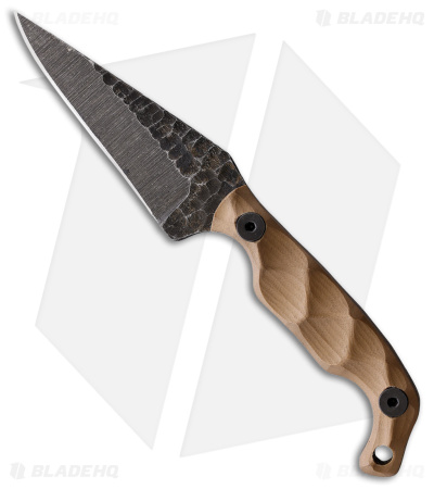 Stroup Knives Mini Fixed Blade Knife Tan G-10 (6.5" Acid Wash)