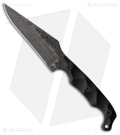Stroup Knives TU2 Fixed Blade Knife  Grey G-10 (4.5" Black Stonewash)