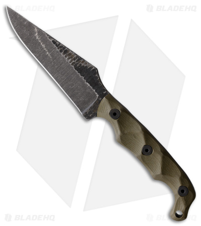 Stroup Knives TU2 Fixed Blade Knife  OD Green G-10 (4.5