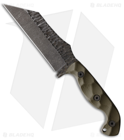 Stroup Knives TU3 Wharncliffe Fixed Blade Knife OD Green G-10 (5