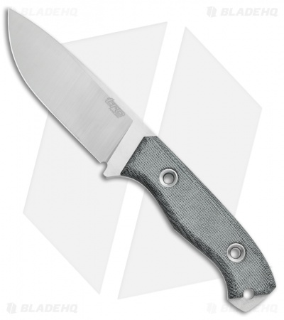 TRC Knives TR-13 Fixed Blade Knife Black Micarta (4.5" Satin Elmax)