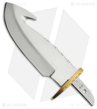 Tallen Hunter Pro Gut Hook Fixed Blade Knife Blank w/ Sheath (4.5" Mirror)