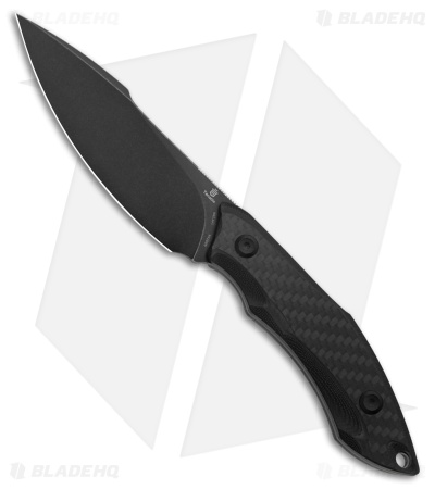 Tenable Knives Luccio Fixed Blade Knife Carbon Fiber + G-10 (3.8" Black SW)