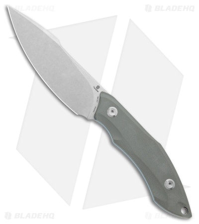 Tenable Knives Luccio Fixed Blade Knife Gray G-10 (3.8" Stonewash)