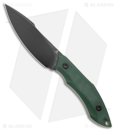 Tenable Knives Luccio Fixed Blade Knife Green G-10 (3.8" Black SW)