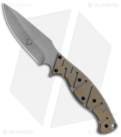 V Nives Altered Beast Fixed Blade Knife Coyote Snow G-10 (4.25