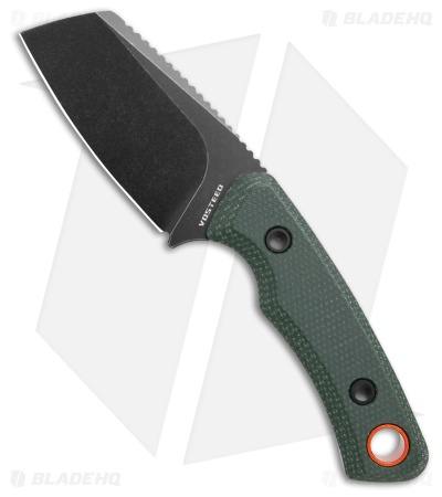 Vosteed Marmoset Fixed Blade Knife Green Micarta (2.2" Black SW)