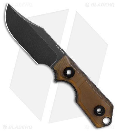 Vosteed Quokka Fixed Blade Knife Amber PEI (2.7" Black Stonewash)