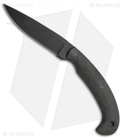 Winkler Knives Contingency Fixed Blade Knife Black Canvas Laminate (3.75" Black)