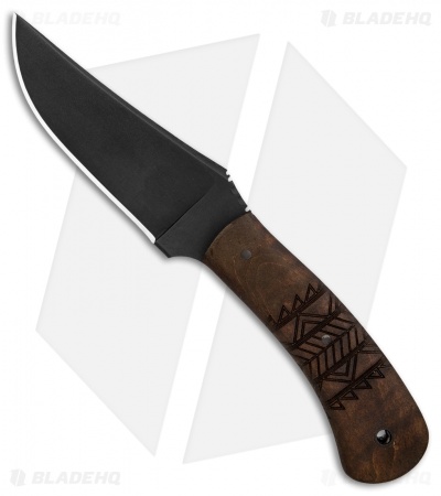 Winkler Knives WK II Blue Ridge Hunter Fixed Blade Tribal Maple (4.1" Black)