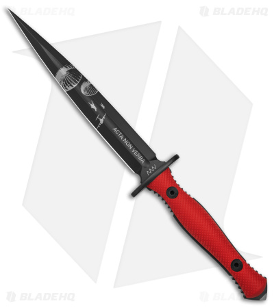 Acta Non Verba Knives Anthropoid Fixed Blade Knife Red G-10 (7.5