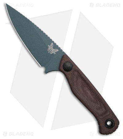 Benchmade Dacian Fixed Blade Knife Brown Canvas Micarta (3.5