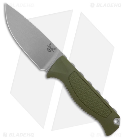Benchmade Steep Country Fixed Blade Knife Green Santoprene (3.5" SW) 15006-01