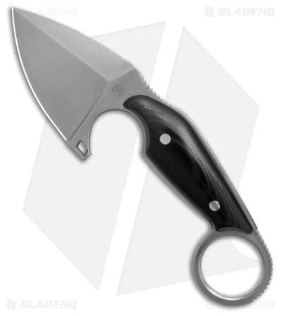 Boker Enki Drop Point Fixed Blade Knife Black Micarta (2.3" Satin)