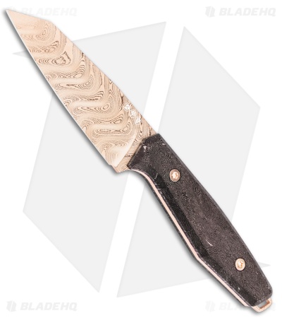 Boker Solingen AK1 Reverse Tanto Fixed Blade Knife (3.11" Rose Gold Damascus)