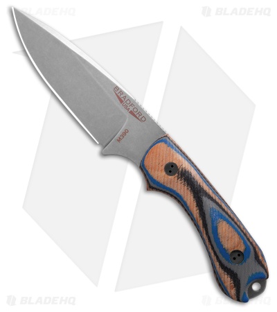 Bradford Knives Guardian 3.2 Knife 3D Blue G-Wood (3.9" Stonewash)