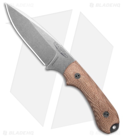 Bradford Knives Guardian 3.2  Fixed Blade Knife 3D Natural Micarta (3.5" SW)