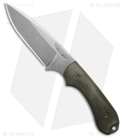Bradford Knives Guardian 3.2 Fixed Blade Knife 3D OD Green Micarta (3.5" SW)