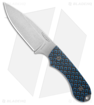 Bradford Knives Guardian 4.2 Fixed Blade Knife Blue/Black Frag G-10 (4.9
