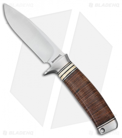 Browning Out Last Fixed Blade Knife Brown Leather (4