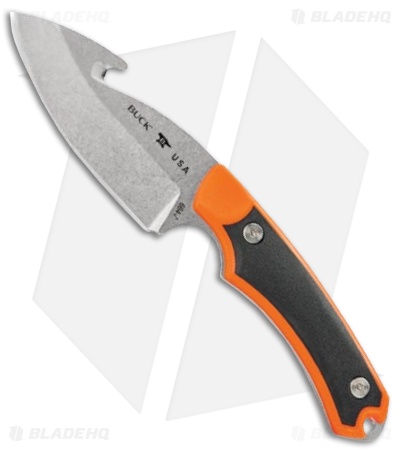 Buck 664 Alpha Hunter Select Guthook Knife Black/Orange Polymer (3.75" SW)