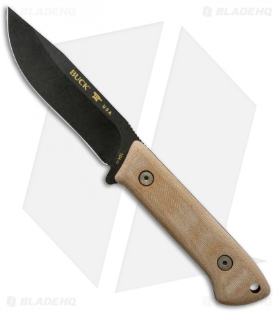 Buck Compadre Camp Knife Natural Canvas Micarta (4.5