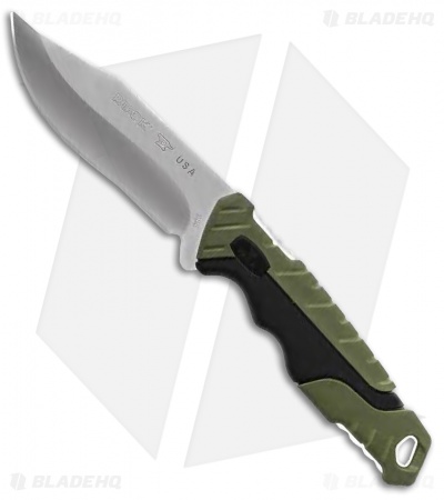 Buck Pursuit Small Fixed Blade Knife Green GFN (3.75" Satin) 0658GRS