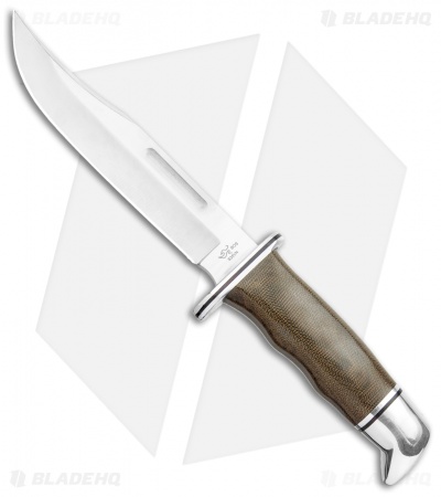 Buck 119 Special Pro Fixed Blade Knife Green Micarta (5.8