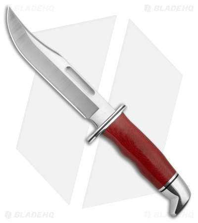 Buck 119 Special Fixed Blade Knife Polished Red Micarta (6" Satin)