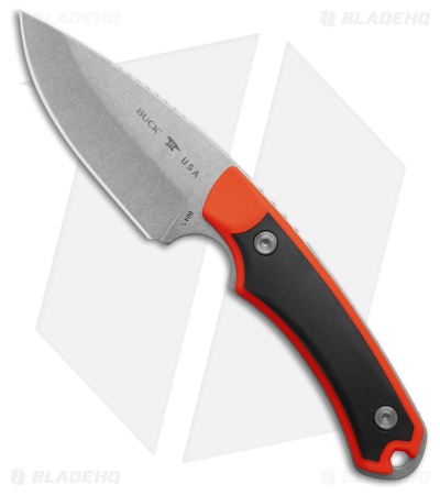 Buck 664 Alpha Hunter Select Fixed Blade Knife Black/Orange Polymer (3.6" SW)