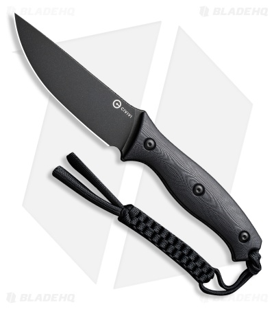 CIVIVI Stormridge Fixed Blade Knife Black G-10 (3.9