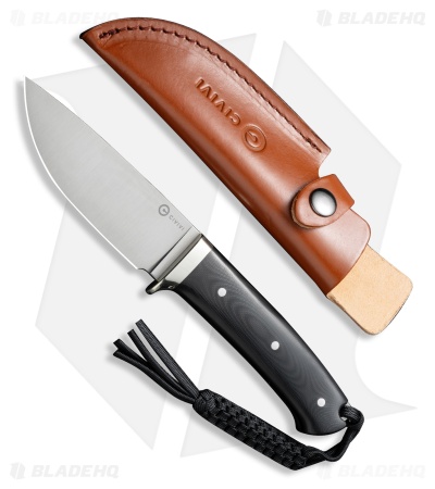 CIVIVI Cloud Peak Fixed Blade Knife Black G-10 (4.6" Satin ) C23044-1