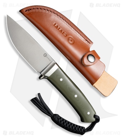 CIVIVI Cloud Peak Fixed Blade Knife Green G-10 (4.6" Satin ) C23044-2