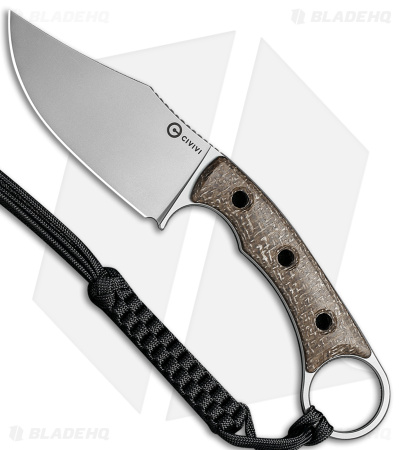 CIVIVI Midwatch Fixed Blade Knife Brown Micarta (3.4