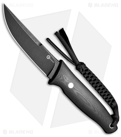 CIVIVI Terzuola Tamashii Fixed Blade Knife Black G-10 (4.07" Black SW)